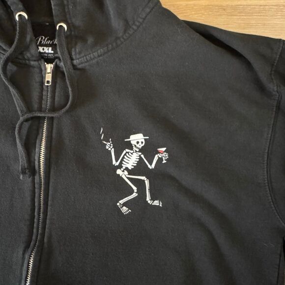 Social Distortion Black Kat Vintage Hoodie Size XXL Skeleton Graphic Punk Rock - Picture 2 of 6